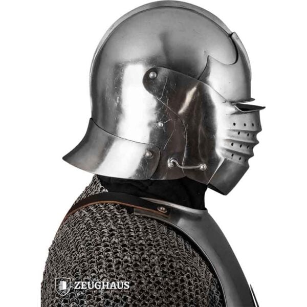Bellows Face Sallet Helmet - Polished