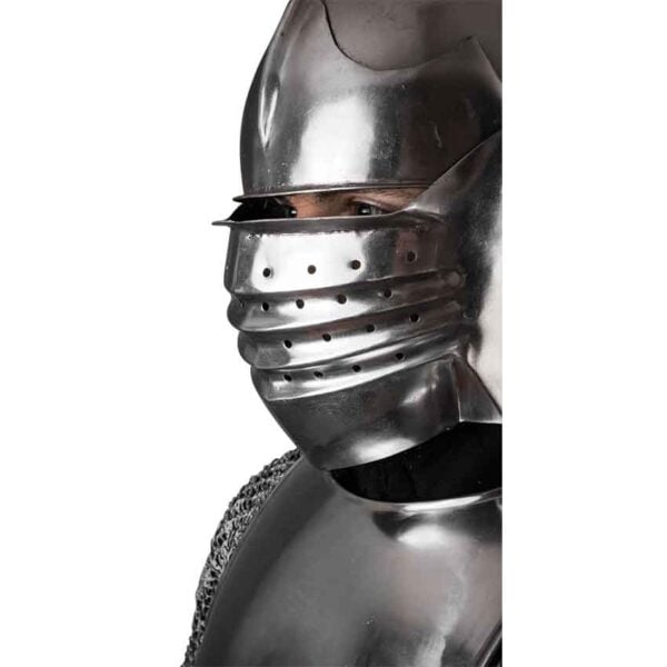 Bellows Face Sallet Helmet - Polished