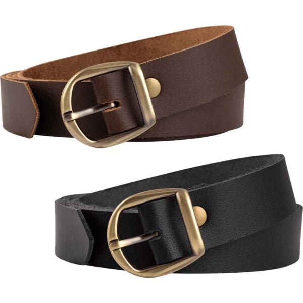 Wide Adventurer Leather Buckle Belt