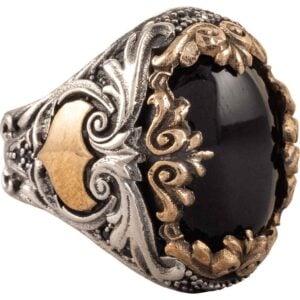 Onyx Medieval Fantasy Ring