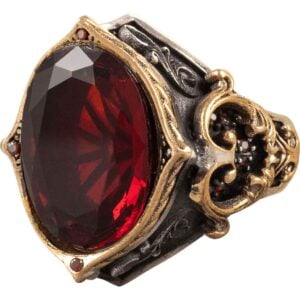 Red Gothic Vampire Ring