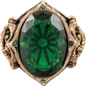 Green Gothic Vampire Ring