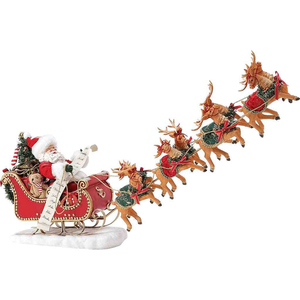 Snowy Sleighride - Santa Figurine by Possible Dreams