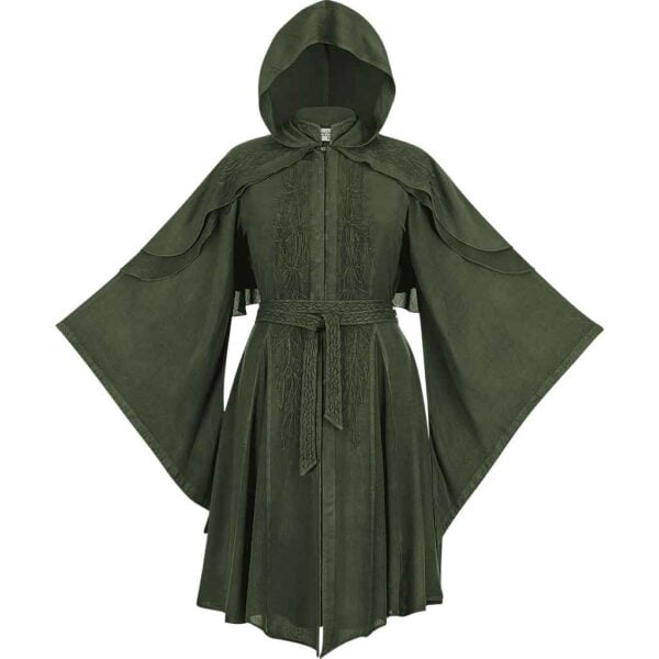 Lorana Elven Coat - Moss Green - Limited Edition