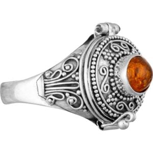 Medieval Amber Poison Ring