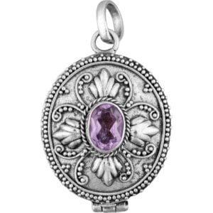 Amethyst Gothic Locket Pendant
