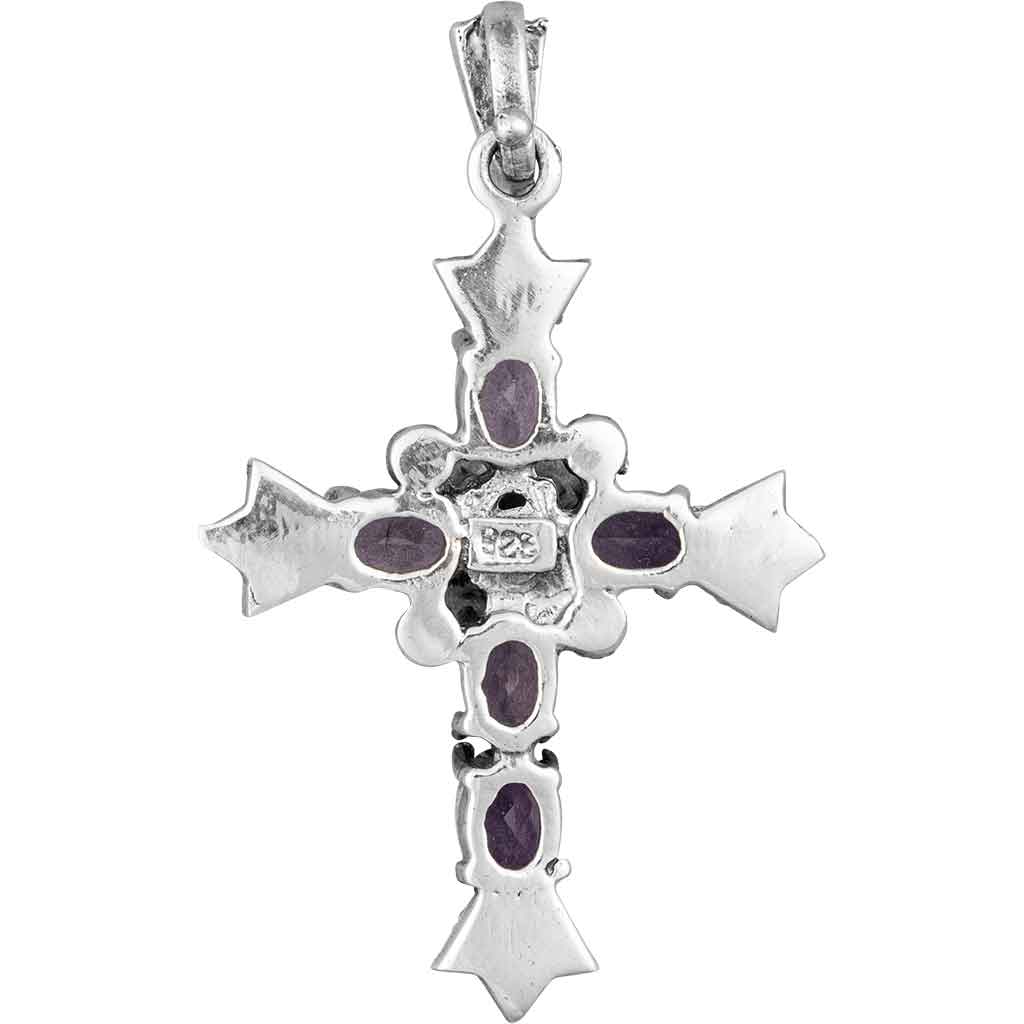 Gothic Cross Pendant with Marcasite