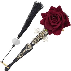 White Rose Sensu Folding Fan