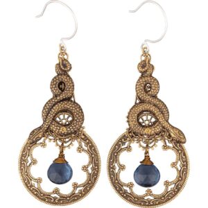 Snake and Stone Earrings
