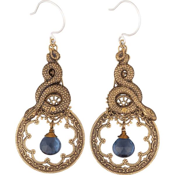 Snake and Stone Earrings