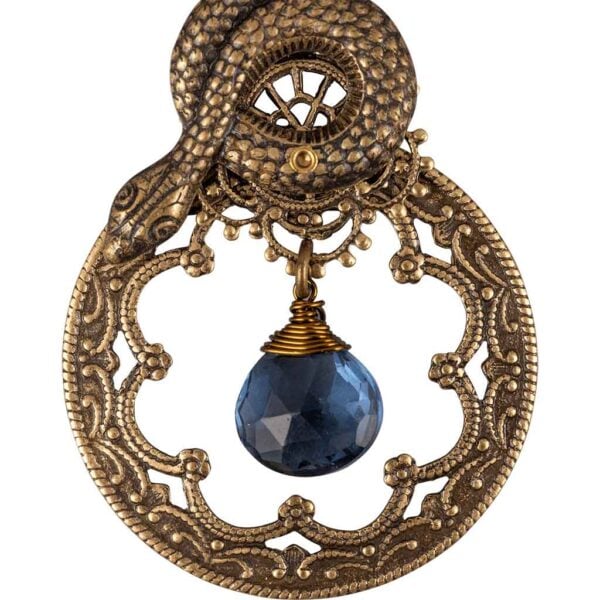 Snake and Stone Earrings