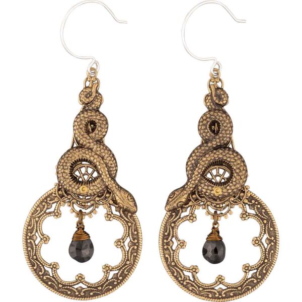 Snake and Stone Earrings