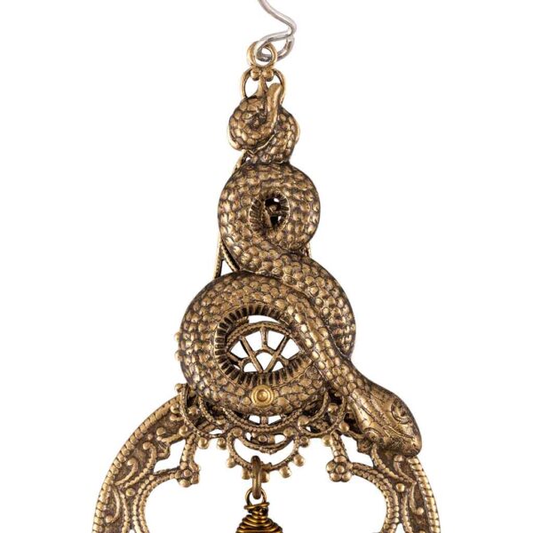 Snake and Stone Earrings