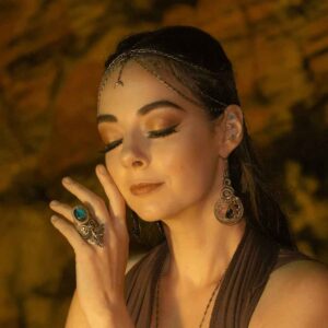 Snake and Stone Earrings