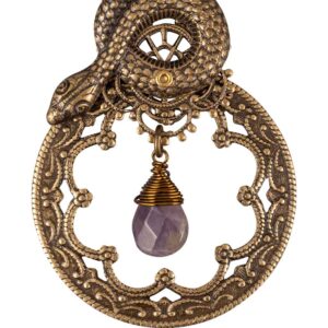 Snake and Stone Earrings