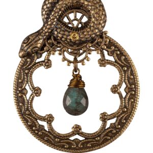 Snake and Stone Earrings