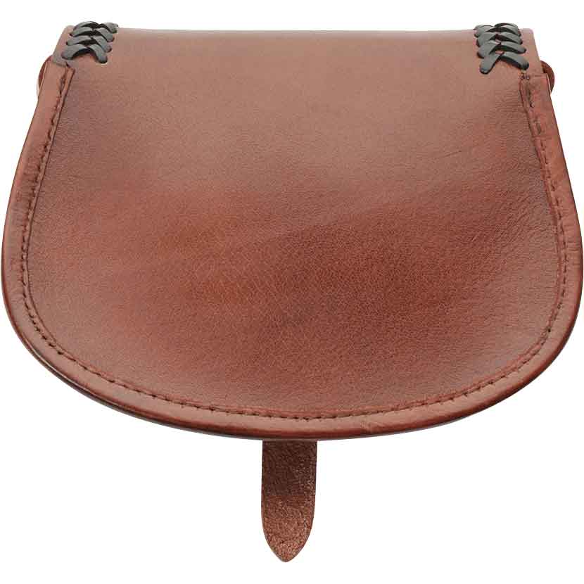 Stitched Medieval Leather Shoulder Bag