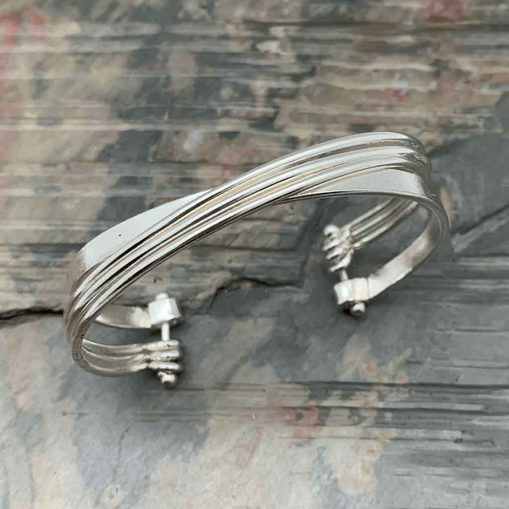 Signe Silver Viking Cuff Bracelet