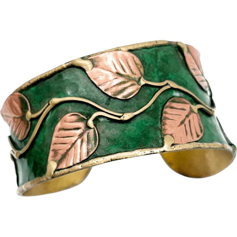 Leaf and Vine Patina Bracelet