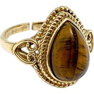Medieval Teardrop Tigereye Ring
