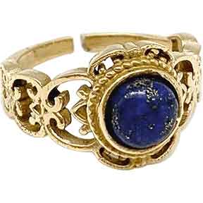 Medieval Seamrog Lapis Ring