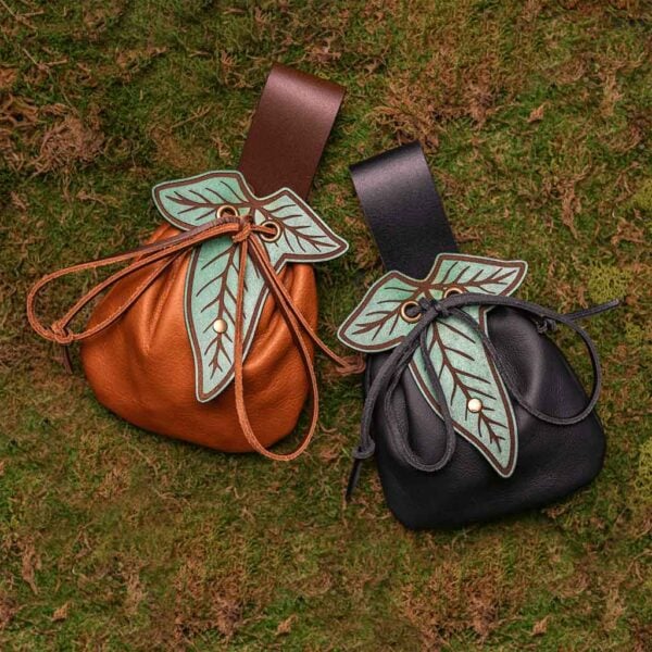 Small Elven Leaf Belt Pouch