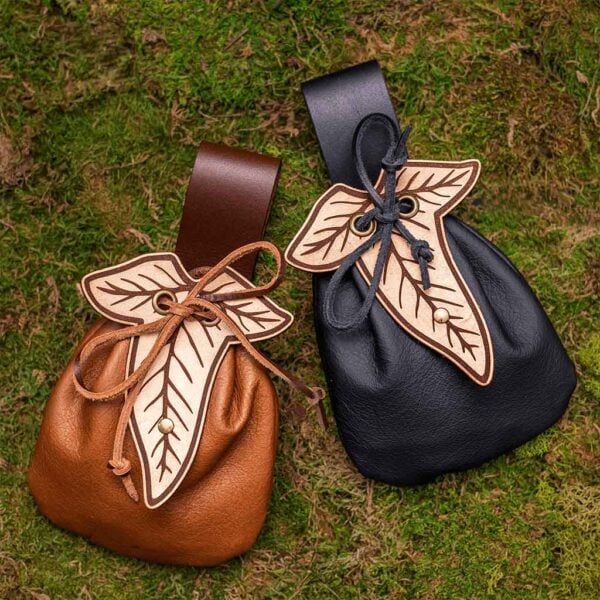 Small Elven Leaf Belt Pouch