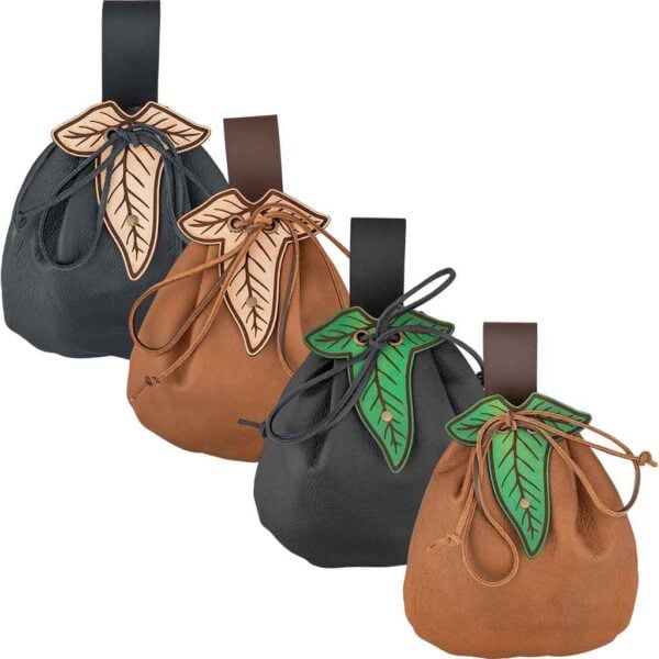Large Elven Leaf Belt Pouch