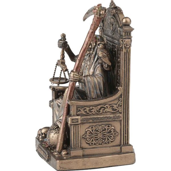 Bronze Enthroned Santa Muerte Statue