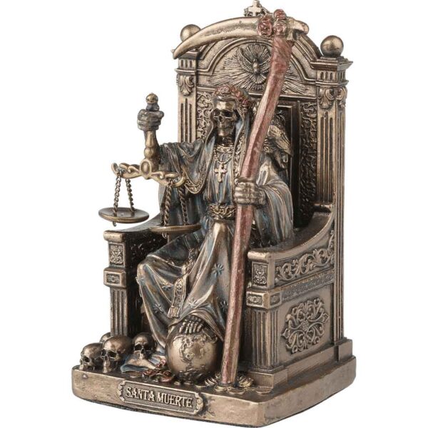 Bronze Enthroned Santa Muerte Statue