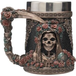 Santa Muerte Flores Beer Stein