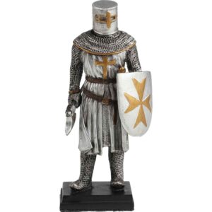Axe and Shield Crusader Knight Statue