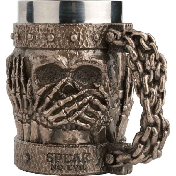 No Evil Skeleton Beer Stein