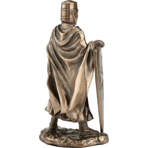 Bronze Sword and Shield Maltese Hospitaller Statue