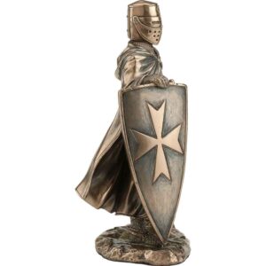 Bronze Sword and Shield Maltese Hospitaller Statue
