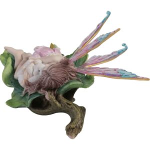 Cuddling a Bunny Sleeping Fairy Statue