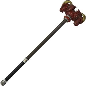 Red Calfera Two-Handed LARP Hammer