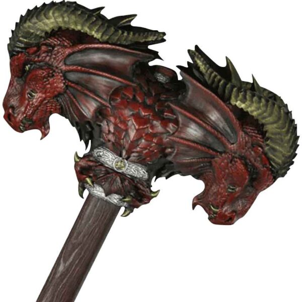 Red Calfera Two-Handed LARP Hammer