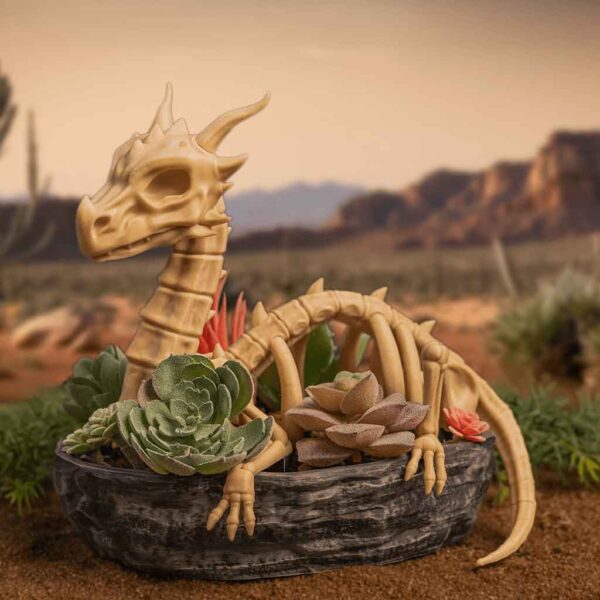 Dragon Skeleton Succulent Planter