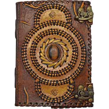Tiger Eye Two-Tone Leather Journal