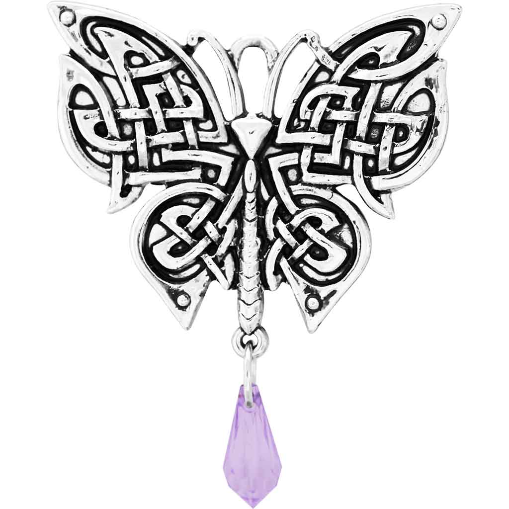 Moon Moth Celtic Necklace