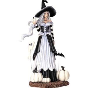 Ghost Pumpkins Witch Statue