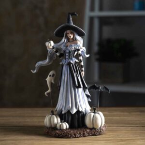 Ghost Pumpkins Witch Statue