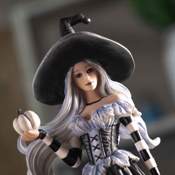 Ghost Pumpkins Witch Statue