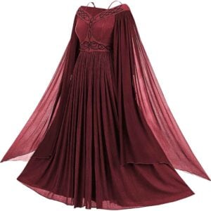 Galadriel Dress - Burgundy Wine