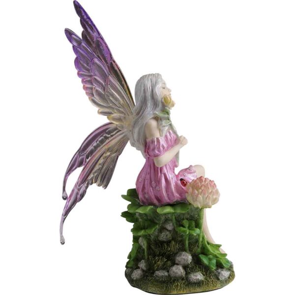 Pink Fairy And The Clovers Statue