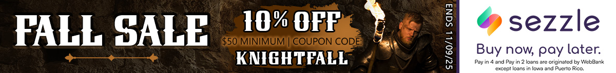Fall Sale at Dark Knight Arrmoury