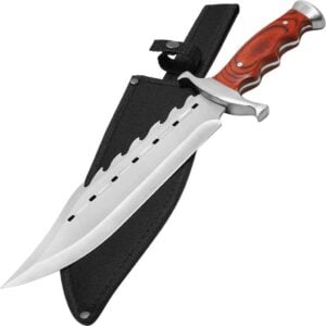 Red Wood Bowie Knife