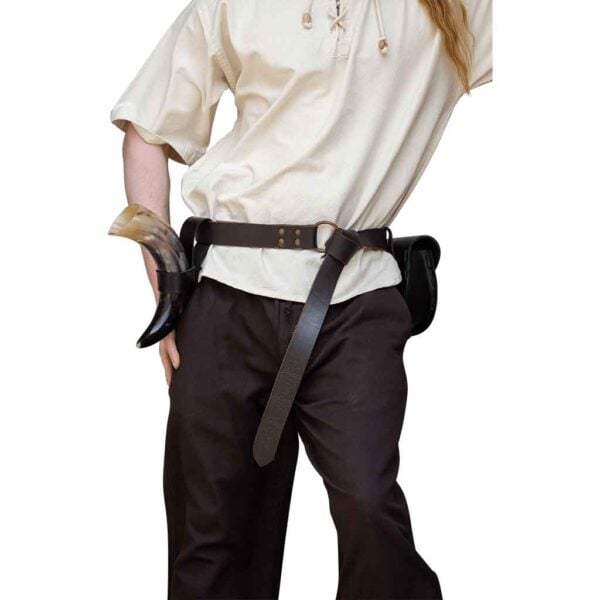 Kegan Celtic Ring Belt - Dark Brown