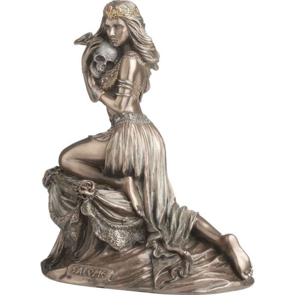 Bronze Salome with Skull Statue